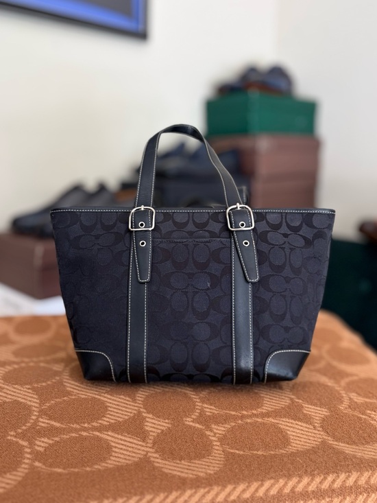 Coach Handbags - *pre-loved* Vintage COACH jacquard signature mini tote